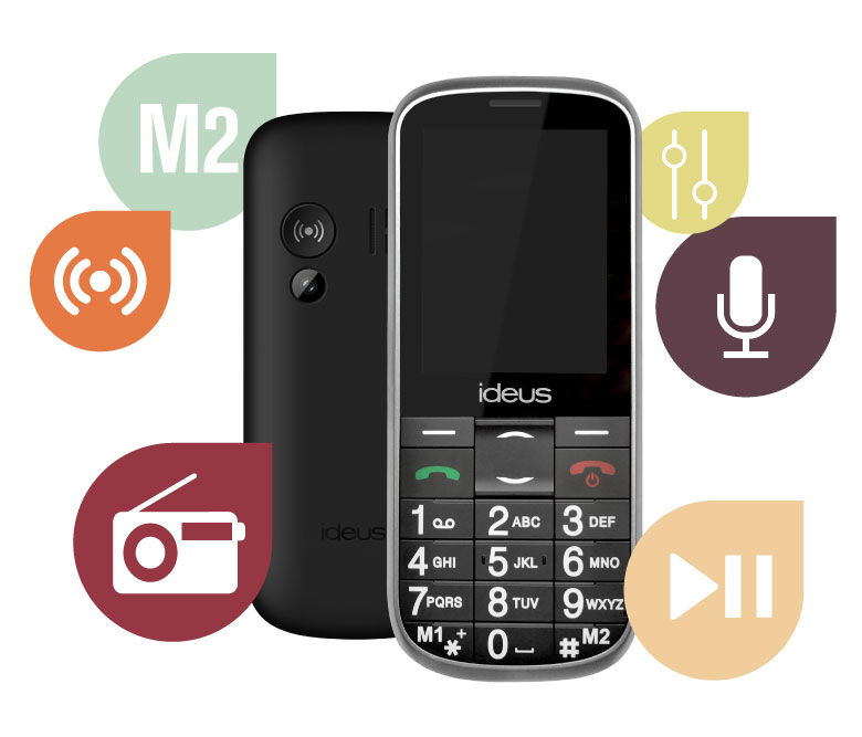 What does an adapted mobile phone need to have?