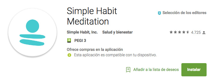 Simple Habit Meditation, best application for day-to-day use